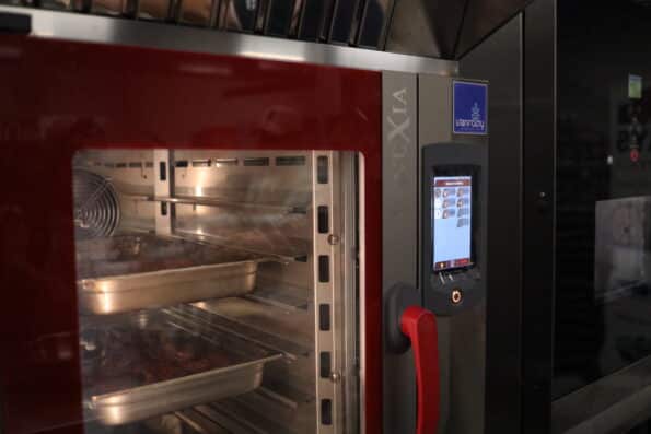Venix Combi Oven Cooking Pizza Toppings