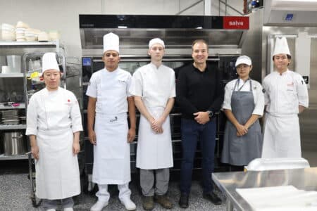 David Van Rooy with contestants of the WorldSkills Baking Challenge